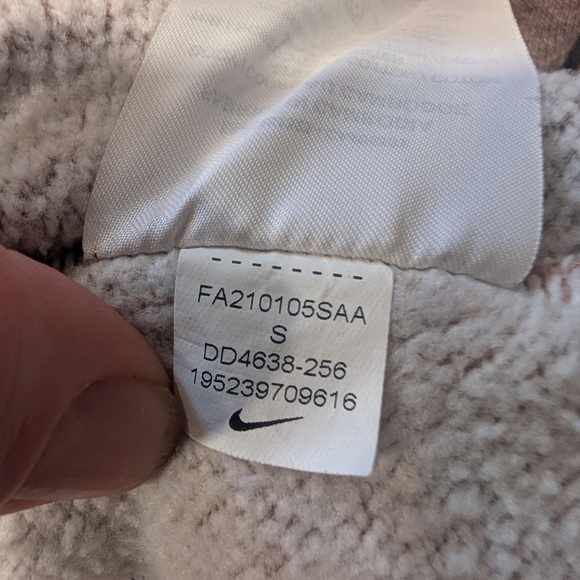 Nike Cropped Hoodie Women's Small Heather Brown Fleece Training Pullover - Picture 10 of 11